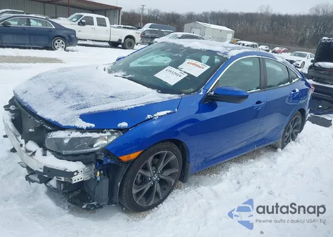 2020 Honda Civic Sport z USA, uszkodzony, nr VIN 2HGFC2F82LH601647